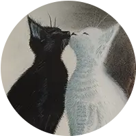 Œuvre picturale fournie par Solange, en substitution à une photo, témoignage autour de l'intuition en coaching